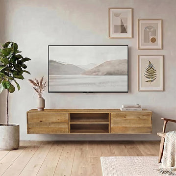 Mangohouten tv meubel zwevend bruin 180cm