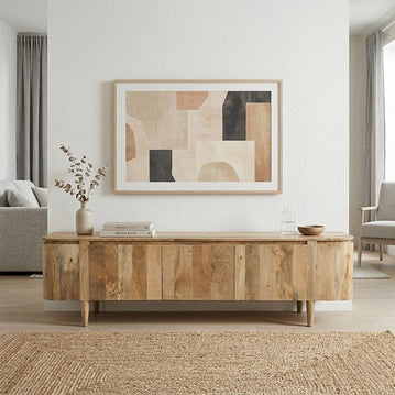 Mangohouten tv meubel lichtbruin