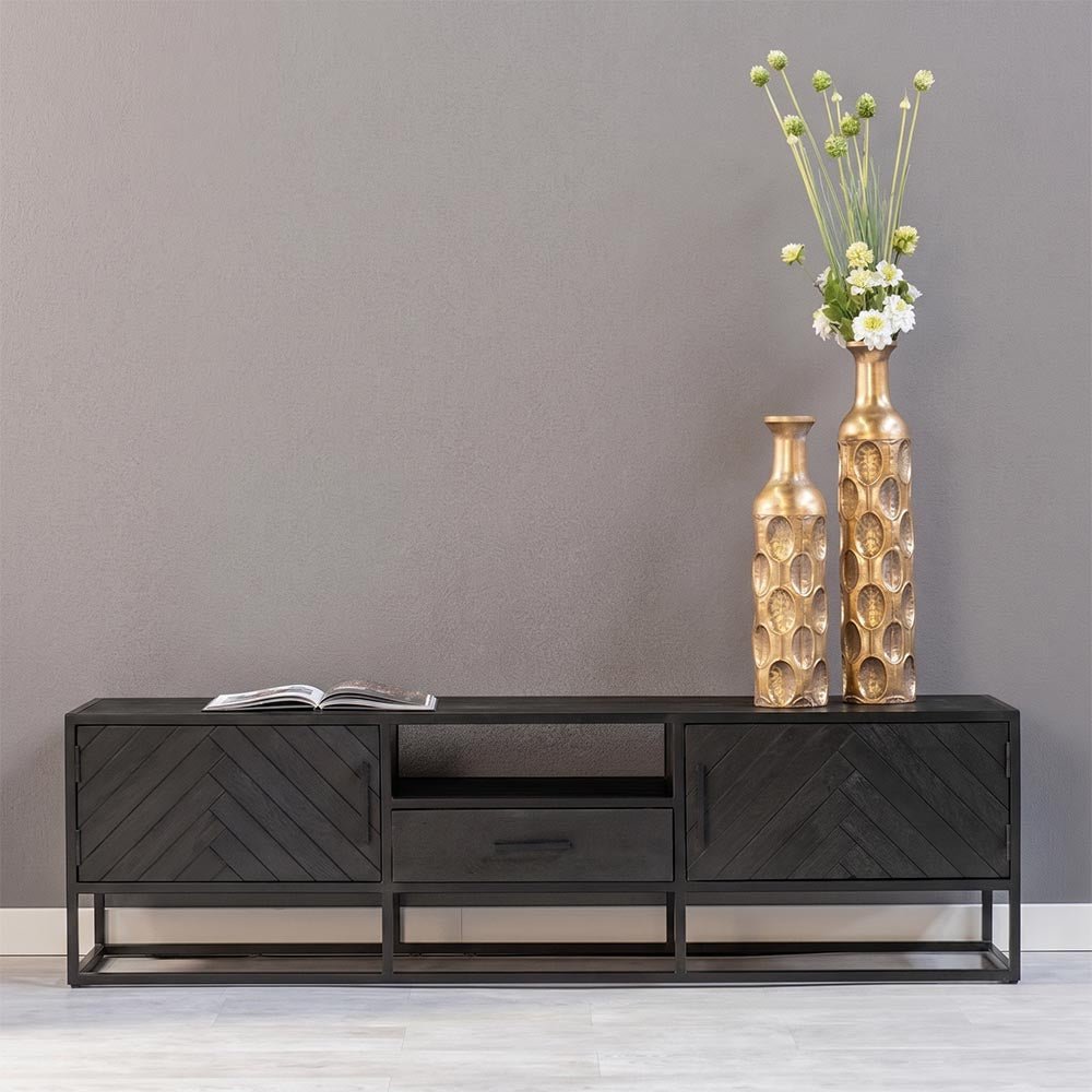 Mangohouten TV Meubel Toronto Black 180 cm Mahom