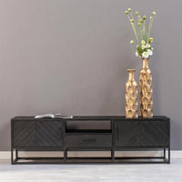 Mangohouten TV Meubel Toronto Black 180 cm Mahom