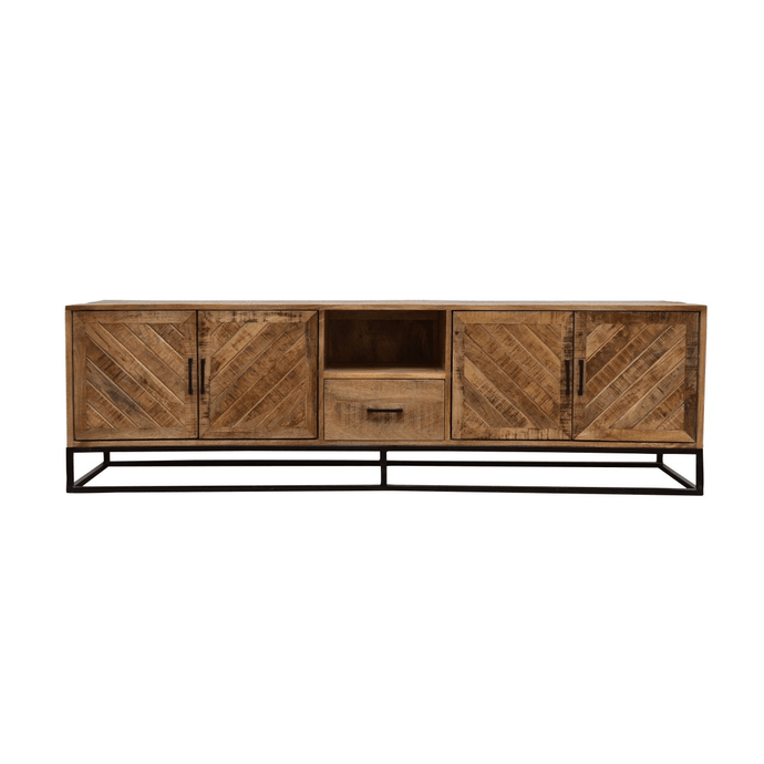 Mangohouten TV Meubel Reno 200 cm met 1 lade Mahom