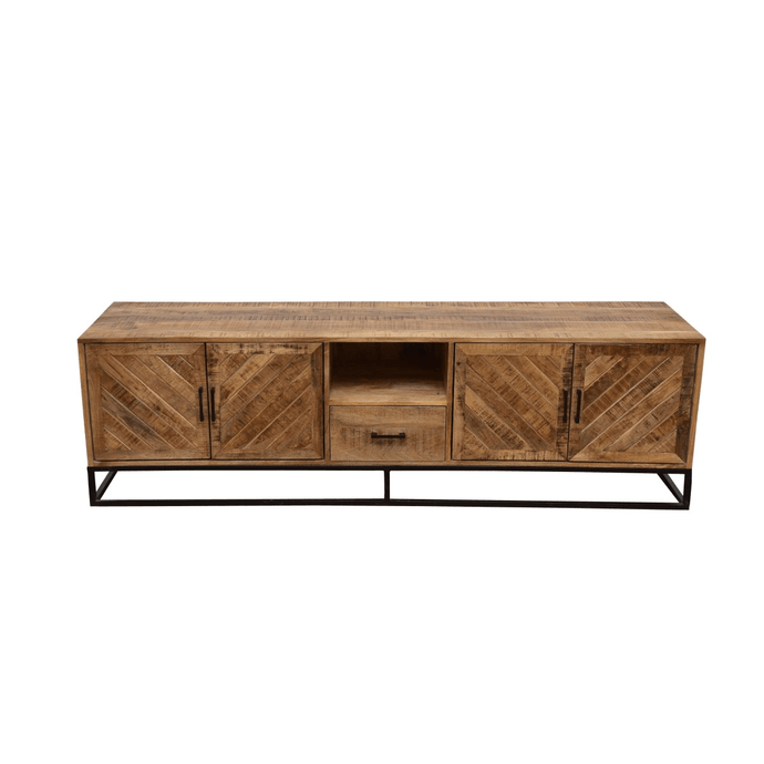 Mangohouten TV Meubel Reno 200 cm met 1 lade Mahom