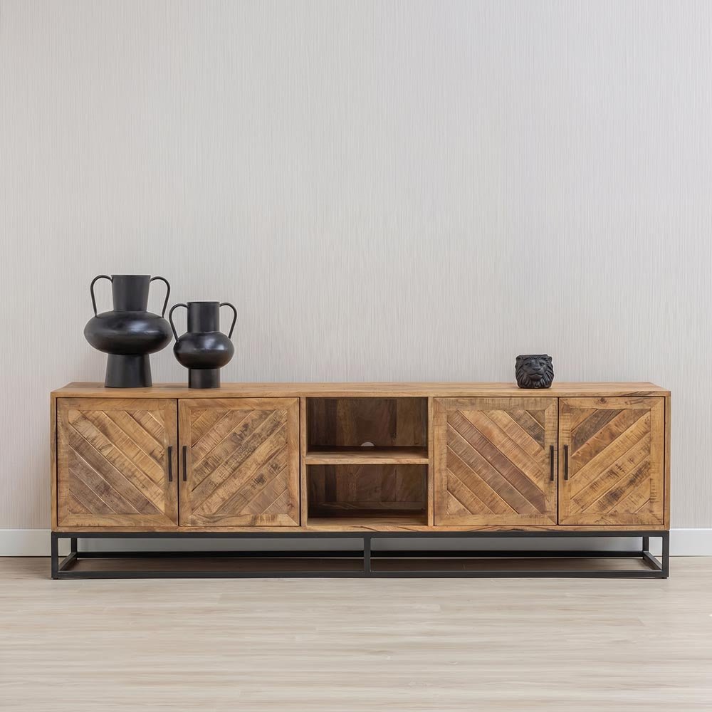 Mangohouten TV Meubel 200 cm