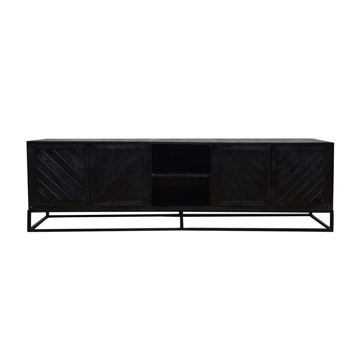 Mangohouten TV Meubel Reno Black 200 cm Mahom