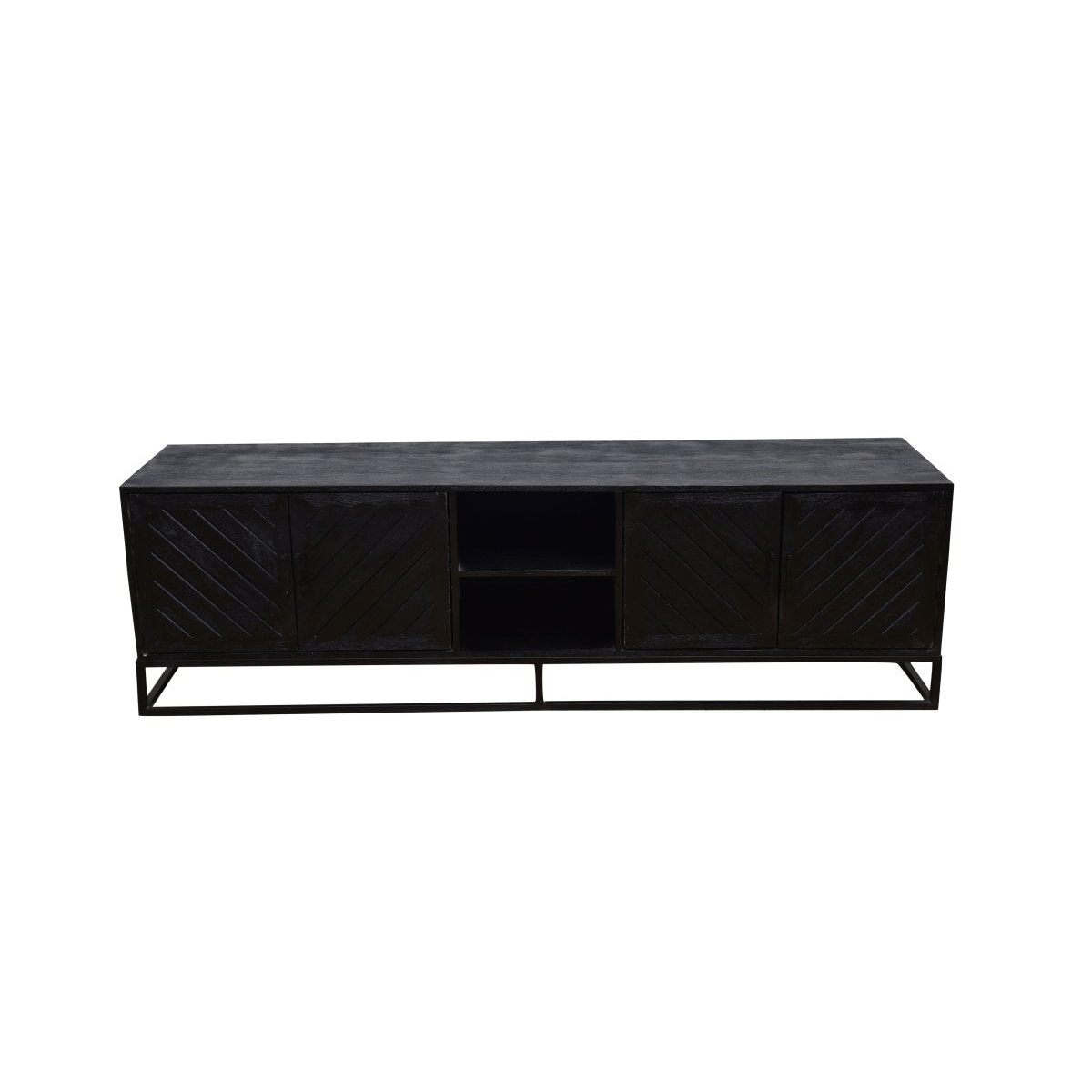 Mangohouten TV Meubel Reno Black 200 cm Mahom