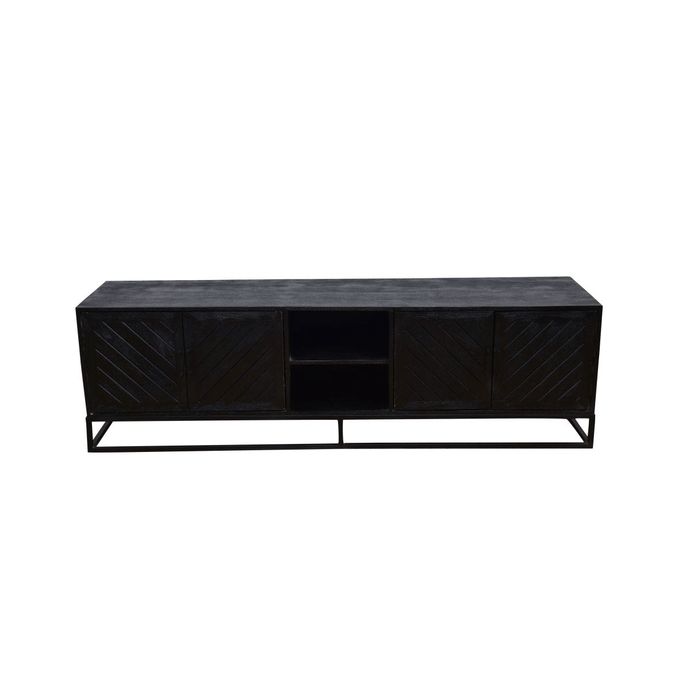 Mangohouten TV Meubel Reno Black 200 cm Mahom