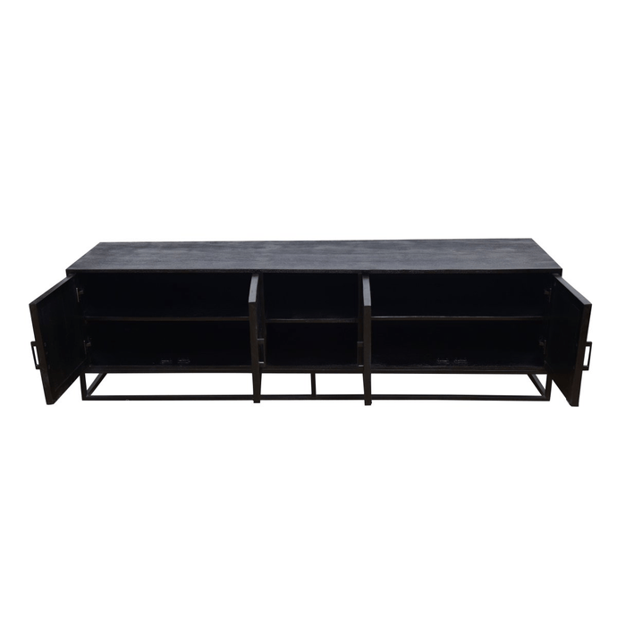 Mangohouten TV Meubel Reno Black 200 cm Mahom