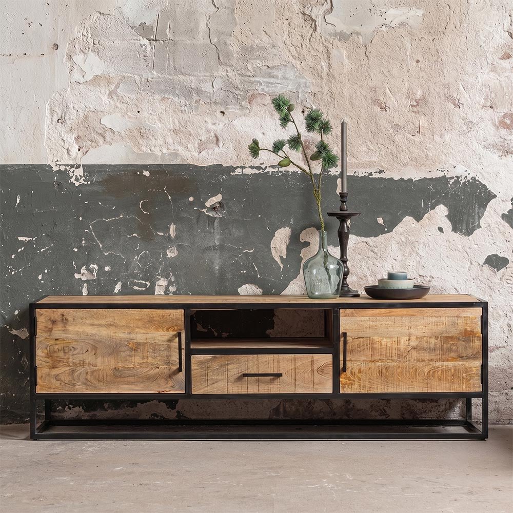 Mangohouten TV Meubel  210 cm