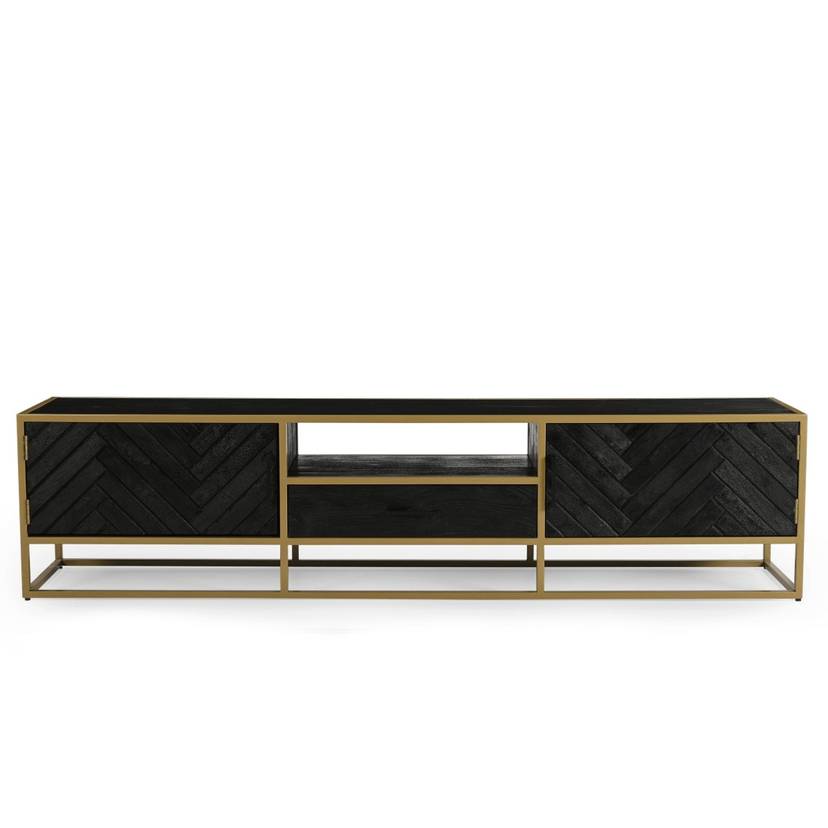 Mangohouten TV Meubel Napels 210 cm Goud Mahom