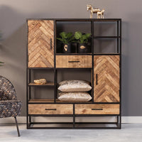 Mangohouten Vakkenkast Toronto 120 cm Mahom