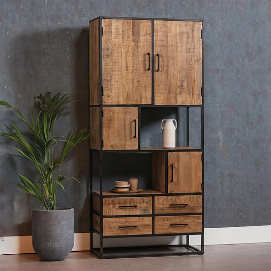 Mangohouten Vakkenkast San Antonio 90 cm Mahom