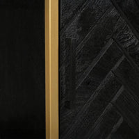 Mangohouten Vakkenkast Napels 90 cm Goud Mahom