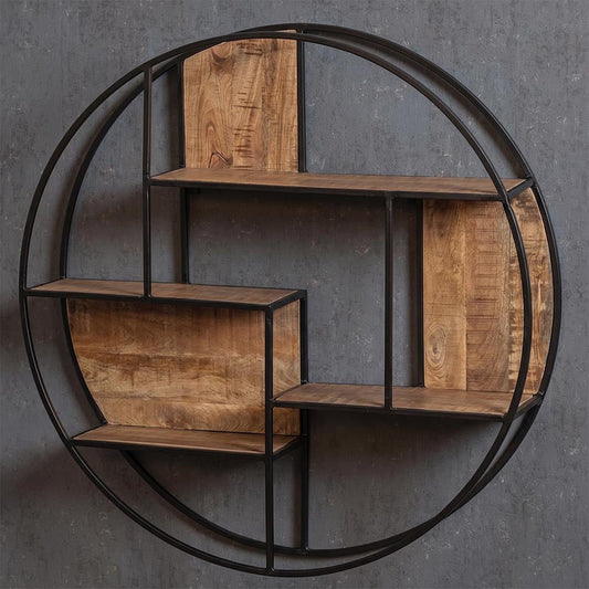 Mangohouten Wandrek Rond 100 cm Mahom