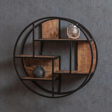 Mangohouten Wandrek Rond 60 cm