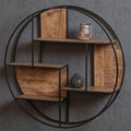 Mangohouten Wandrek Rond 80 cm