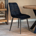 Eetkamerstoel Zwart met zwart onderstel