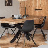 Rechthoekige mangohouten eettafel 