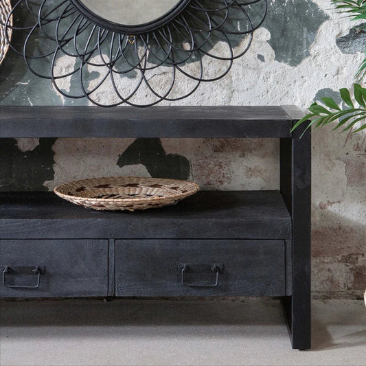 Mangohouten TV Meubel Britt Black 180 cm Mahom