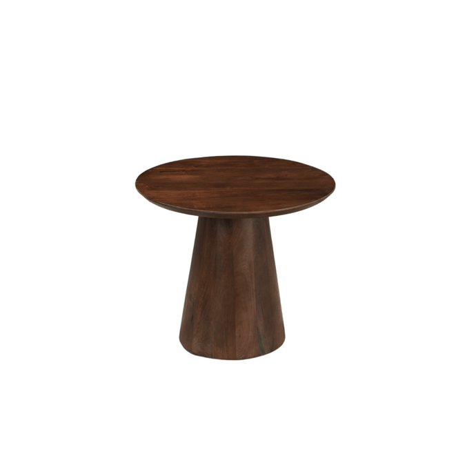 Mangohouten salontafel Nova donkerbruin rond 60 cm Mahom