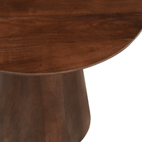 Mangohouten salontafel Nova donkerbruin rond 60 cm Mahom