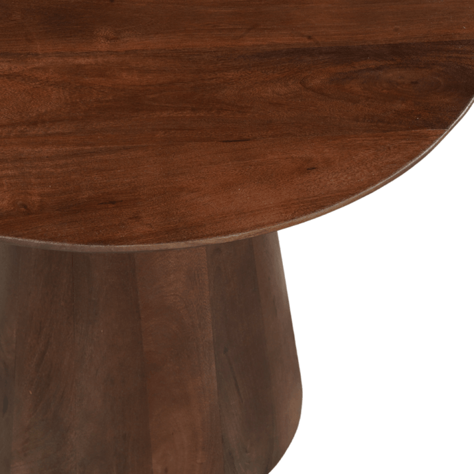 Mangohouten salontafel Nova donkerbruin rond 60 cm Mahom