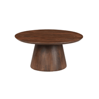 Mangohouten salontafel Nova donkerbruin rond 80 cm Mahom
