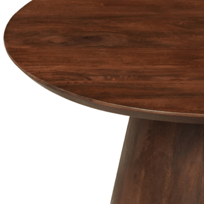 Mangohouten salontafel Nova donkerbruin rond 80 cm Mahom