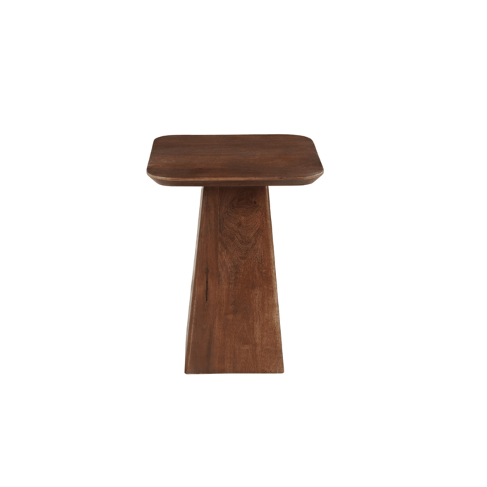 Mangohouten salontafel Nova vierkant donkerbruin 40x40 cm Mahom