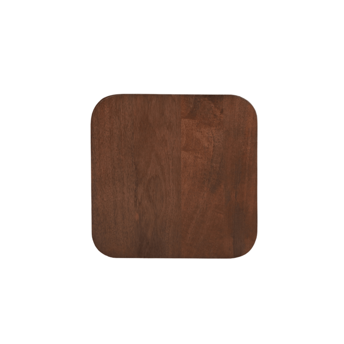 Mangohouten salontafel Nova vierkant donkerbruin 40x40 cm Mahom