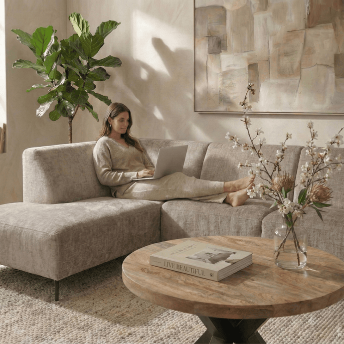 Hoekbank Sevilla 4-zits Links Donkergrijs Mahom