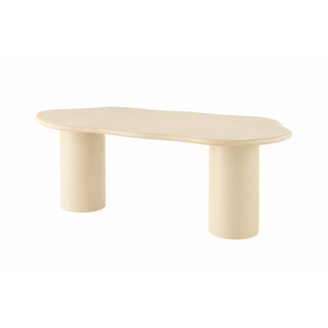 Organische eettafel van microcement