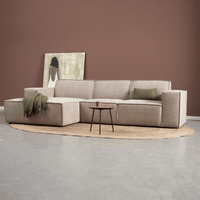 Bank Play 3-Zits Links Beige Linnen Look Pepp