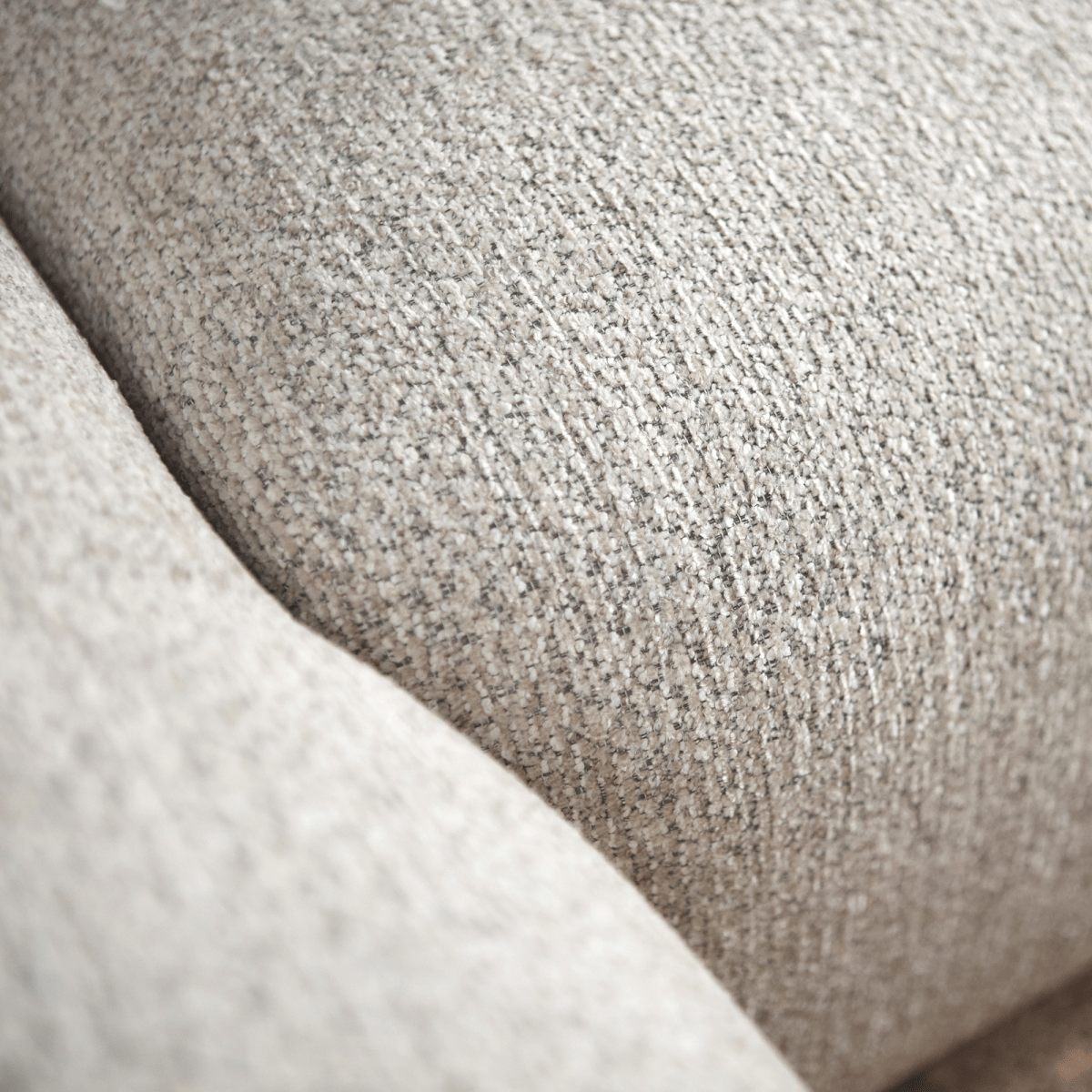 Naturel hoekbank closeup