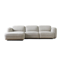 Bank Drop 3-Zits Chaise Links Grijs Pepp