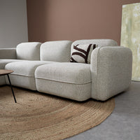Bank Drop 3-Zits Chaise Links Grijs Pepp