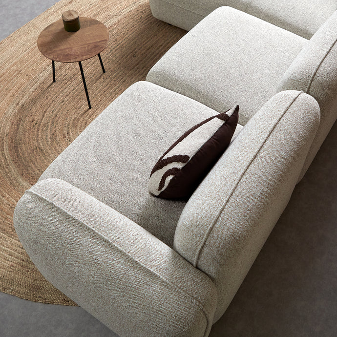 Bank Drop 3-Zits Chaise Links Grijs Pepp