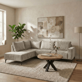 Grijze hoekbank 