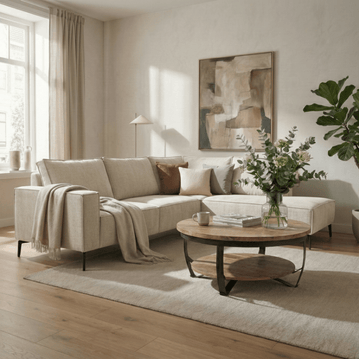 Hoekbank Valencia 4-zits Rechts Grijs Mahom