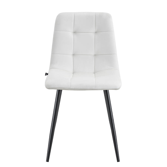 Witte eetkamerstoel met zwart onderstel Nox