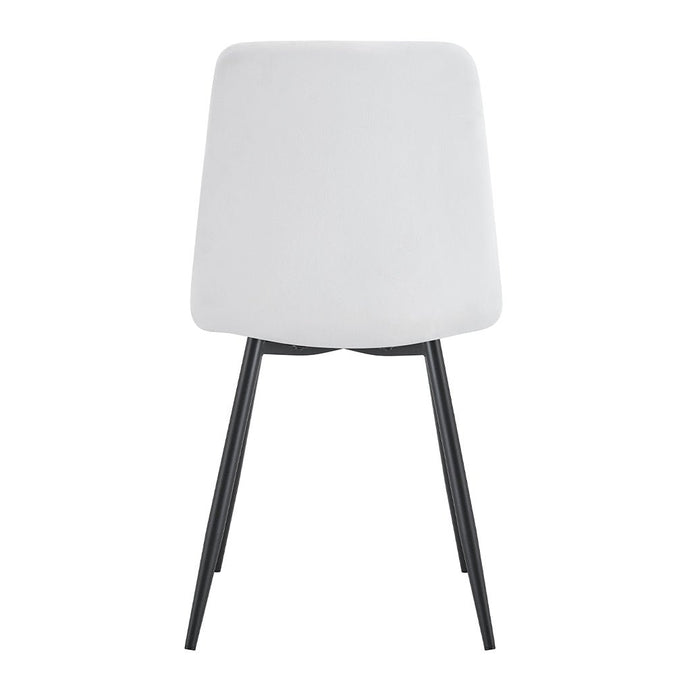 Witte eetkamerstoel met zwart onderstel 