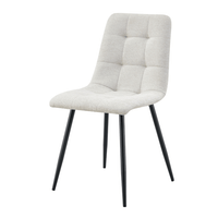 Eetkamerstoel Turin Beige met zwart onderstel Mahom