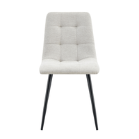 Eetkamerstoel Turin Beige met zwart onderstel Mahom