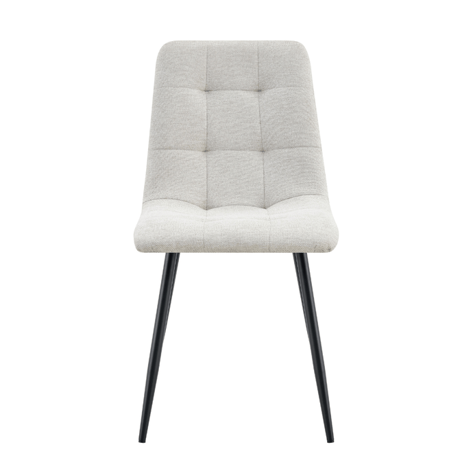 Eetkamerstoel Turin Beige met zwart onderstel Mahom