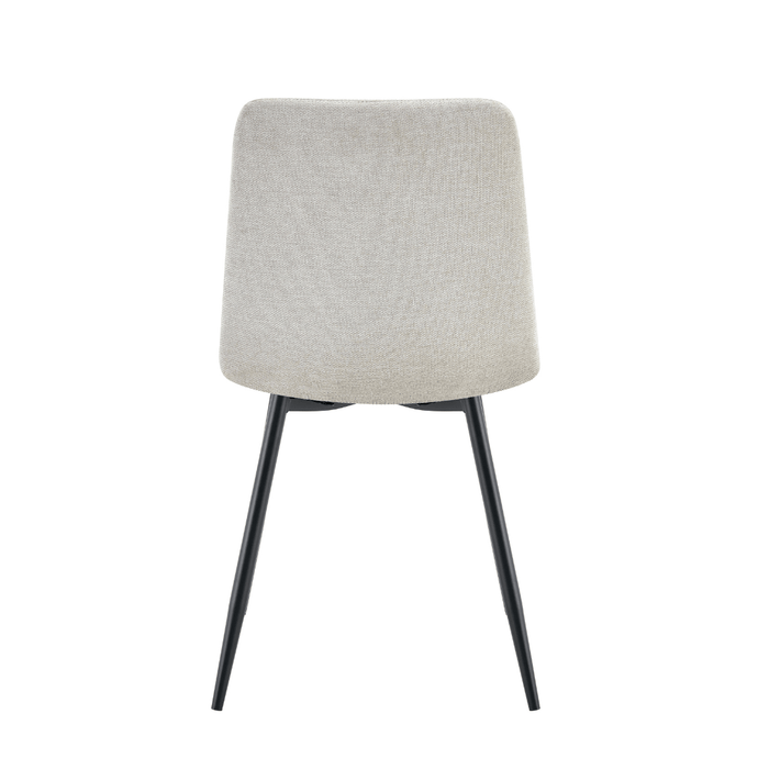 Eetkamerstoel Turin Beige met zwart onderstel Mahom