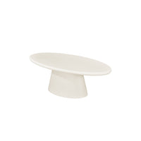 Salontafel Ovaal Savannah Microcement Kegelpoot 120 cm Beige Mahom
