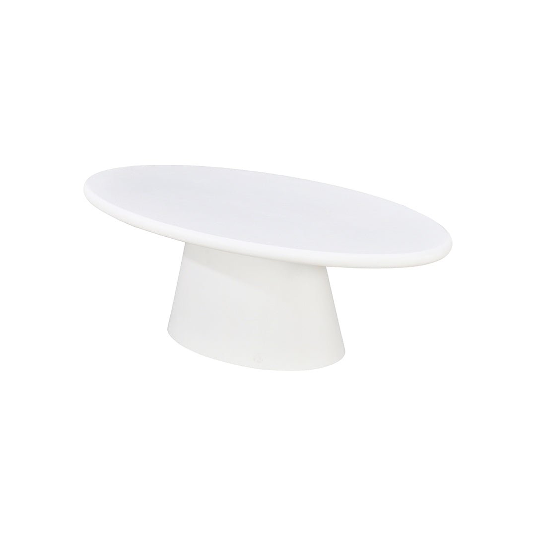 Mangohouten salontafel van microcement