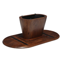 Mangohouten Salontafel Nova Capsule Donkerbruin 120 cm Mahom