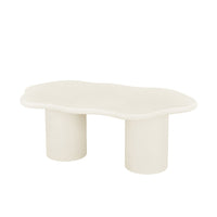 Salontafel Organisch Savannah Microcement Cilinderpoot 120 cm Beige Mahom