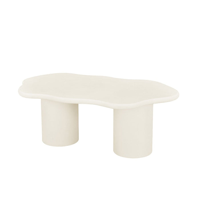 Salontafel Organisch Savannah Microcement Cilinderpoot 120 cm Beige Mahom