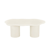 Salontafel Organisch Savannah Microcement Cilinderpoot 120 cm Beige Mahom